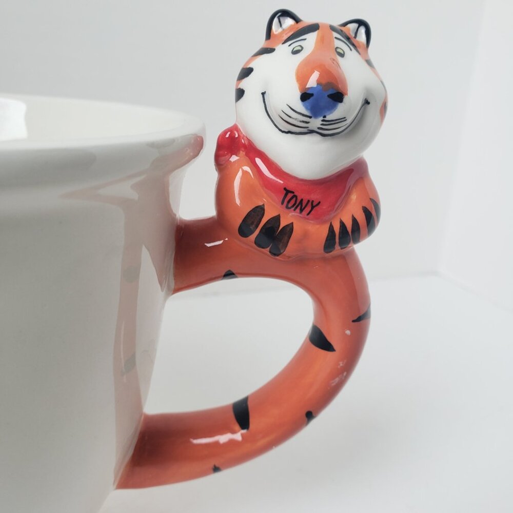 Vtg 2001 Kelloggs Tony The Tiger Oversize Coffee Mug Cup Bowl Retro Cereal NWOT - Picture 2 of 9